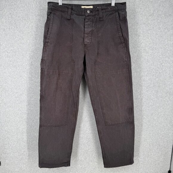 Madewell Mens Relaxed Straight Workwear Pants Size 31x30 Charcoal Gray Canvas - Picture 1 of 14